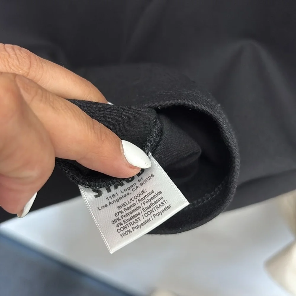 STAUD Hawthorne taffeta-trimmed stretch-ponte mini dress - Picture 6 of 7